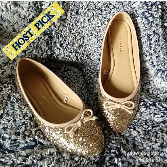 Rampage Shoes - Rampage Glitter Pointy Flats